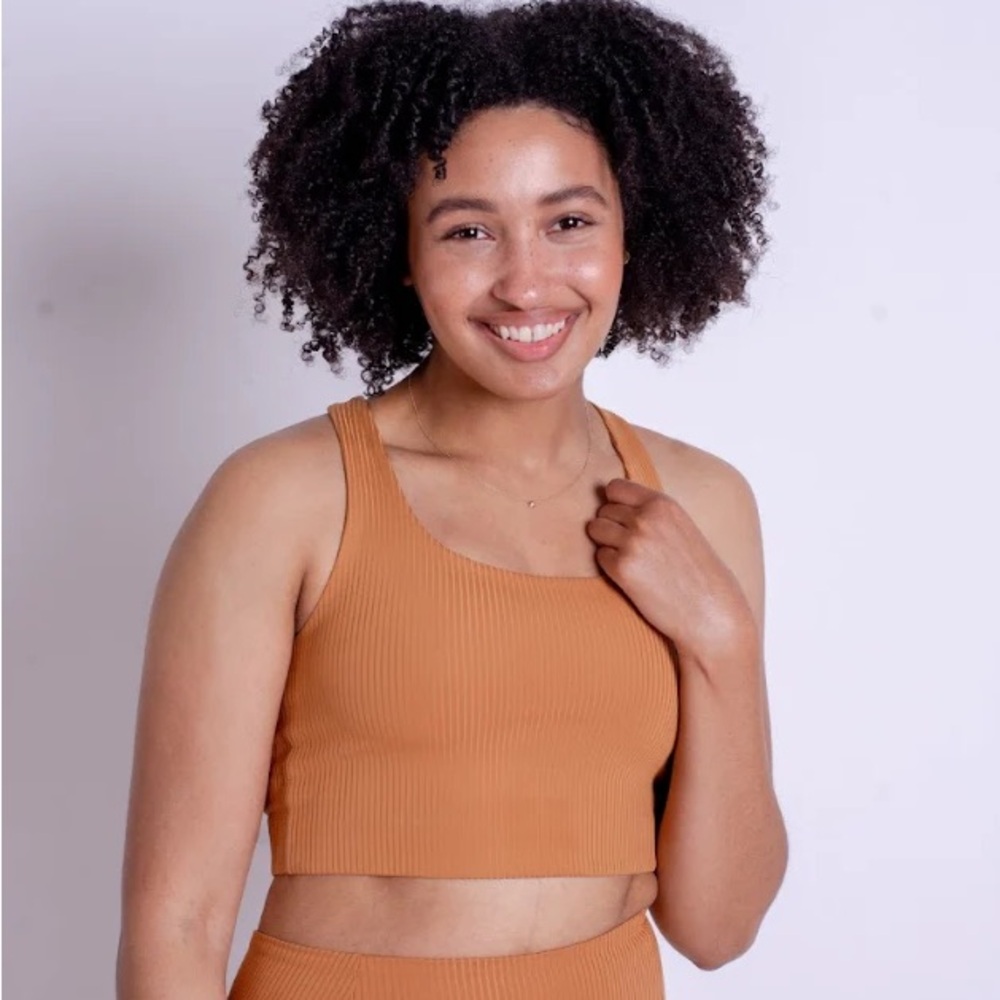 Girlfriend Collective Toffee Ribbed Tank Top